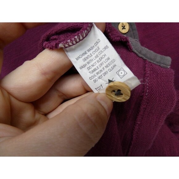 Carbon 2 Cobalt Mens Polo Shirt Size XL Burgundy Grey Trim Short Sleeve - Picture 9 of 10